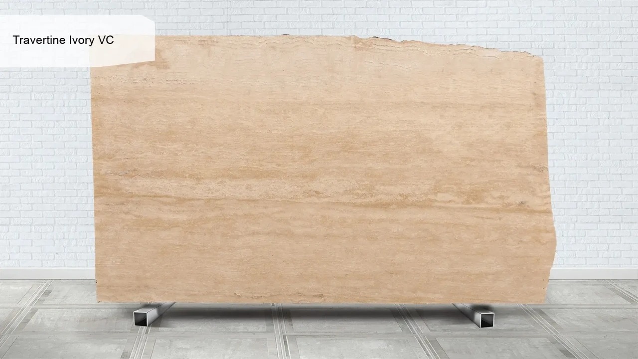 Scalla Naturale Travertine Ivory Mastic заповнений полірований — текстура матеріалу